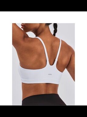 K-Swiss White Racerback Light Support Sports Bra